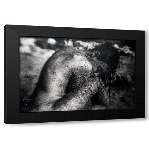 Watermark Black Modern Wood Framed Art Print by Bousca, Bogdan
