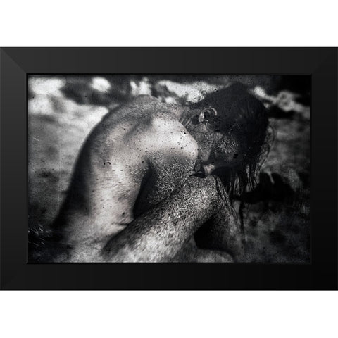 Watermark Black Modern Wood Framed Art Print by Bousca, Bogdan