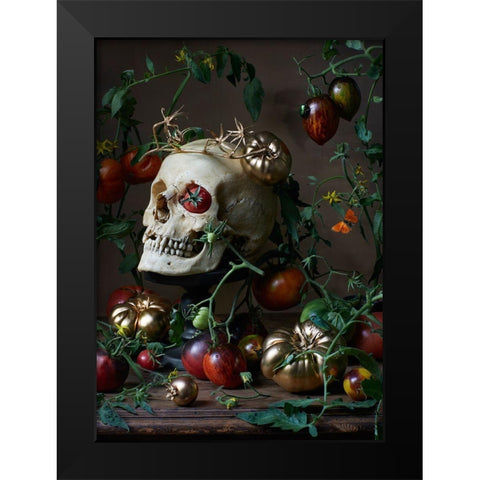 Pomo Doro Black Modern Wood Framed Art Print by Alena