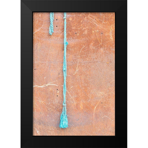 Wall and string Black Modern Wood Framed Art Print by 1x Studio III