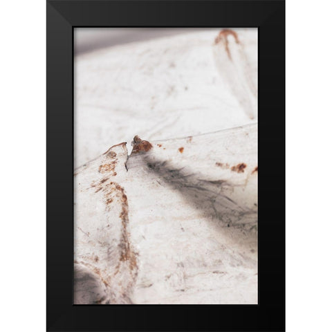 corrugated iron_white Black Modern Wood Framed Art Print by 1x Studio III