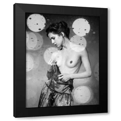 Shades Of Light I Black Modern Wood Framed Art Print by miriana