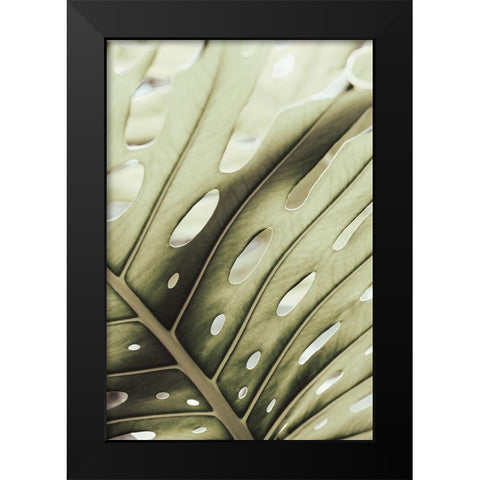 Graphic Leaf_2 Black Modern Wood Framed Art Print by 1x Studio III