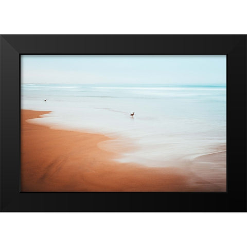 The Beach Black Modern Wood Framed Art Print by Lichtbildidealisten