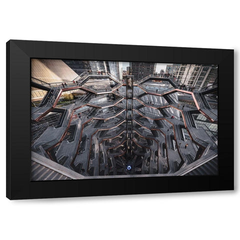 Wide Vessel Black Modern Wood Framed Art Print with Double Matting by Tagliarino, Marco