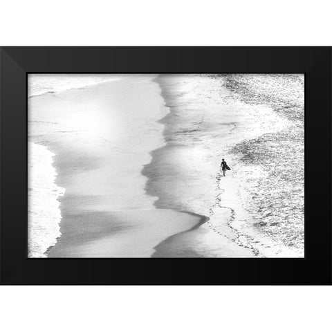 Back On Dry Land Black Modern Wood Framed Art Print by Groleau, Michel