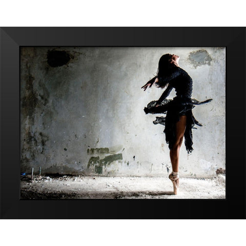 Freedom Black Modern Wood Framed Art Print by Olla, Mila
