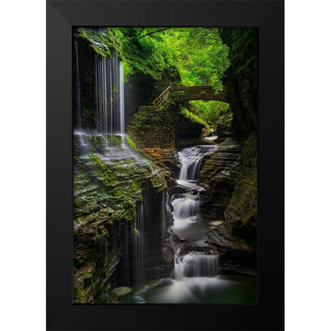 The Elven Kingdom Black Modern Wood Framed Art Print by Ghosh, Tanumoy
