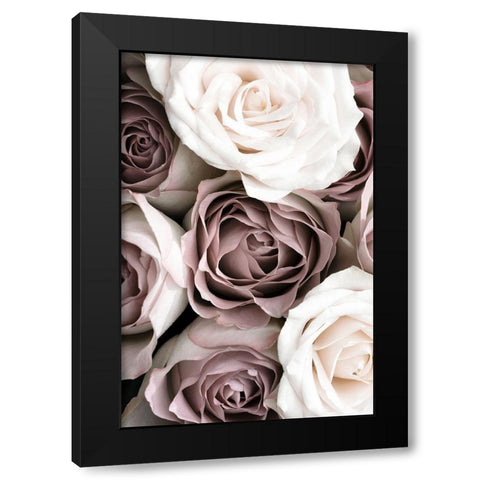 Roses Black Modern Wood Framed Art Print with Double Matting by 1x Studio III