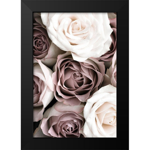 Roses Black Modern Wood Framed Art Print by 1x Studio III