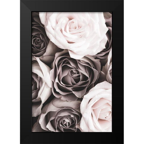 Roses Black Modern Wood Framed Art Print by 1x Studio III
