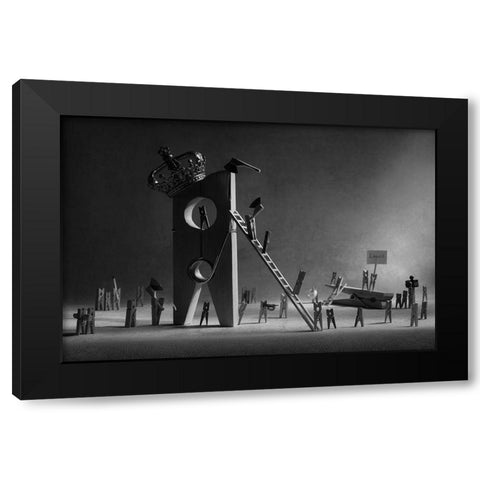 The Revolution Black Modern Wood Framed Art Print with Double Matting by Ivanova, Victoria
