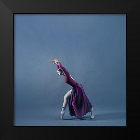 Persian Dancer Black Modern Wood Framed Art Print by Hasheminasab, Moein