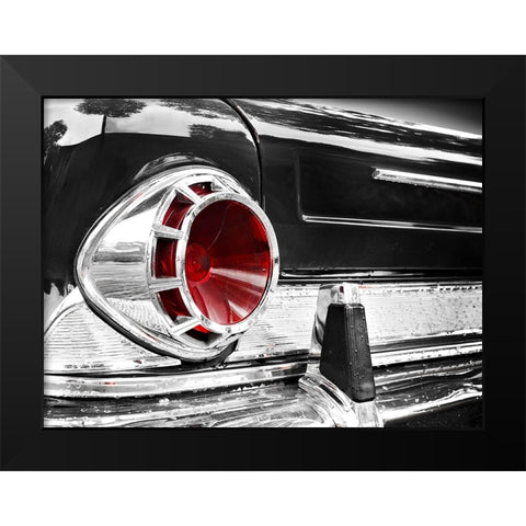 Us Classic Car 1963 New Yorker Rear Abstract Black Modern Wood Framed Art Print by Gube, Beate