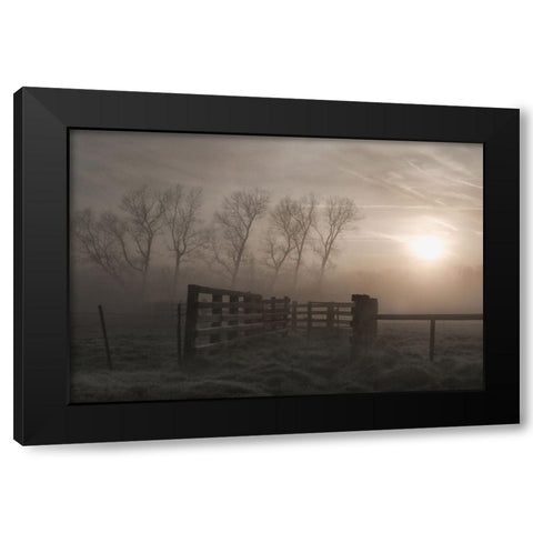 Hazy Morning Symphony Black Modern Wood Framed Art Print with Double Matting by Depaepe, Yvette