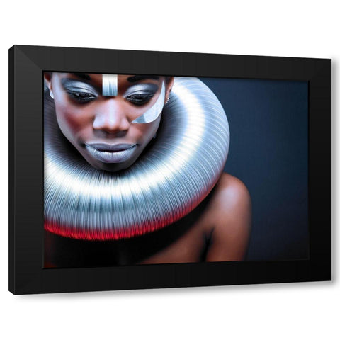 Ice Queen Black Modern Wood Framed Art Print with Double Matting by Conti, Simone