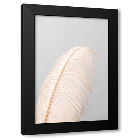 Feather_1 Black Modern Wood Framed Art Print by 1x Studio III