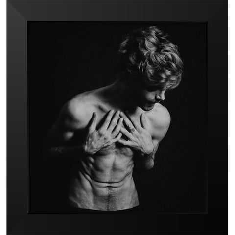IM Alive! Black Modern Wood Framed Art Print by Haghi, Babak