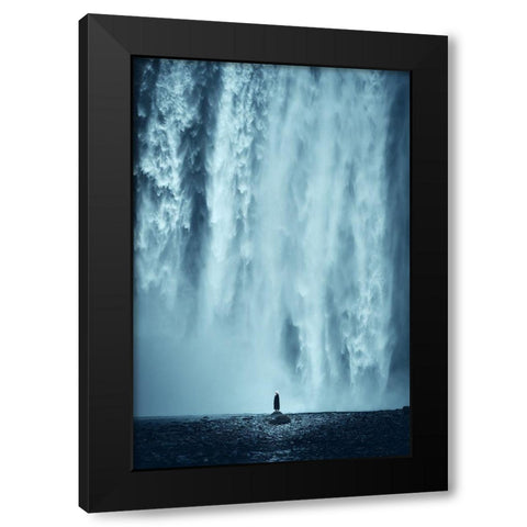 Be Like Water Black Modern Wood Framed Art Print with Double Matting by Souhuwat, Leroy