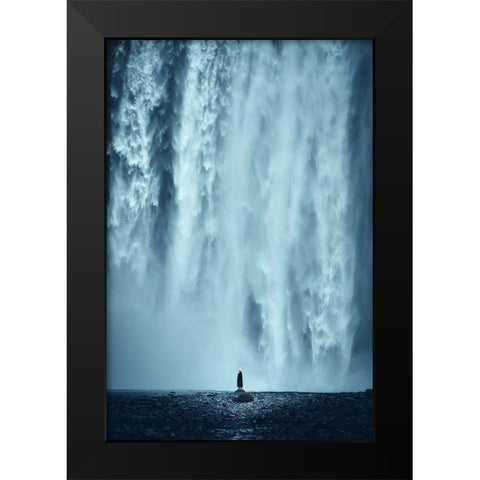 Be Like Water Black Modern Wood Framed Art Print by Souhuwat, Leroy