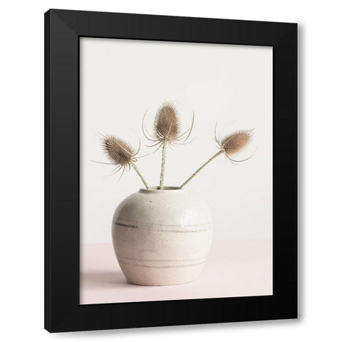 Dried flowers in vase Black Modern Wood Framed Art Print by 1x Studio III