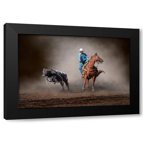 Roped Black Modern Wood Framed Art Print with Double Matting by Ma, Frank