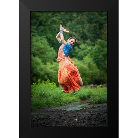 The Feeling Called Monsoon Black Modern Wood Framed Art Print by Malgaonkar, Prasad