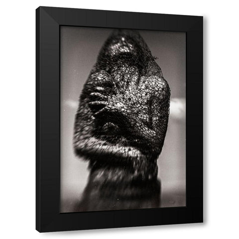 Cocoon Black Modern Wood Framed Art Print with Double Matting by Bousca, Bogdan