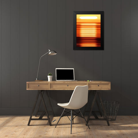 Sada Sunset Black Modern Wood Framed Art Print by Melesan, Serge