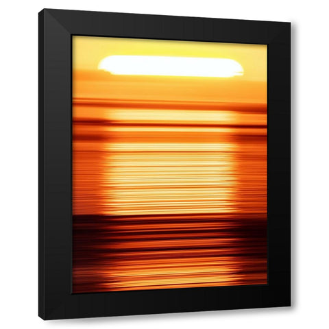 Sada Sunset Black Modern Wood Framed Art Print by Melesan, Serge