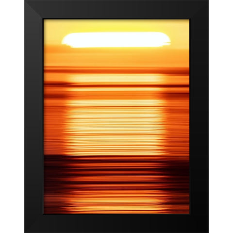 Sada Sunset Black Modern Wood Framed Art Print by Melesan, Serge