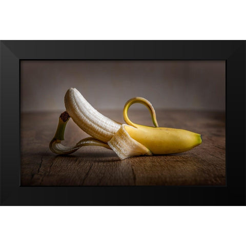 Miss Banana Black Modern Wood Framed Art Print by Coenders, Chris