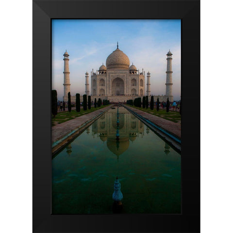 Taj Mahal Black Modern Wood Framed Art Print by Usmanova, Larisa