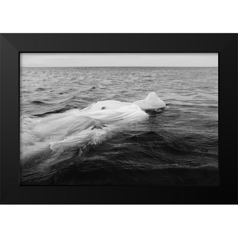 Ebb Tide Black Modern Wood Framed Art Print by Ishikura, Takaaki