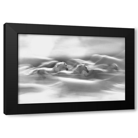Morning Dream Black Modern Wood Framed Art Print with Double Matting by Malovrh, Milan