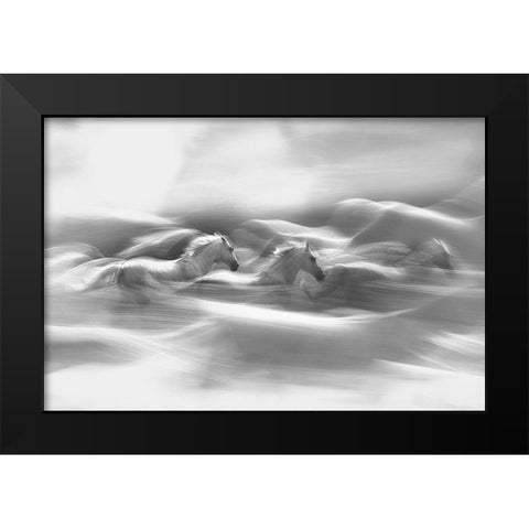 Morning Dream Black Modern Wood Framed Art Print by Malovrh, Milan