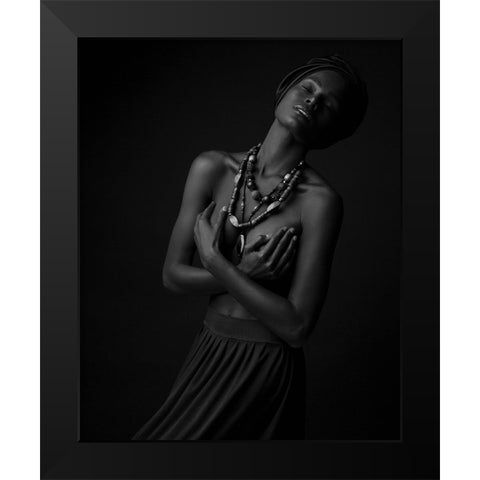 Ebony Black Modern Wood Framed Art Print by Diaz, Anderson