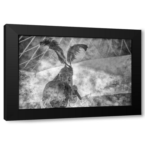 Singer Black Modern Wood Framed Art Print by Masoud Arabshshi, Amir