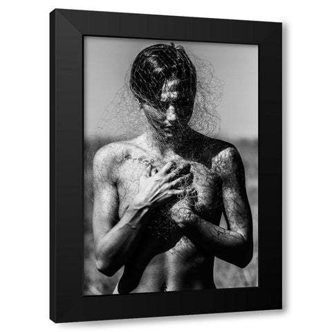 Untitled Black Modern Wood Framed Art Print with Double Matting by Bousca, Bogdan