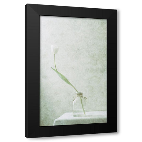 Ephemeral White (2) Black Modern Wood Framed Art Print with Double Matting by Devos, Delphine