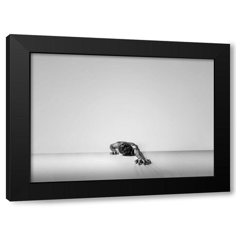 The Pain Black Modern Wood Framed Art Print by Alizolghadri93