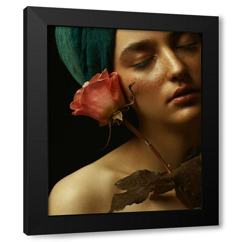 Aram Black Modern Wood Framed Art Print by Sahebi, Ali