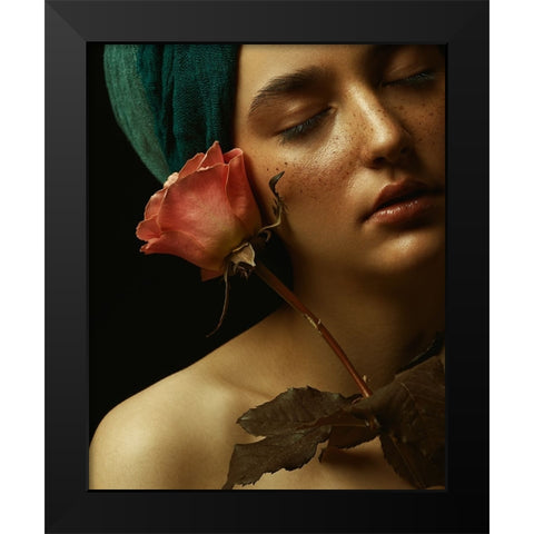 Aram Black Modern Wood Framed Art Print by Sahebi, Ali