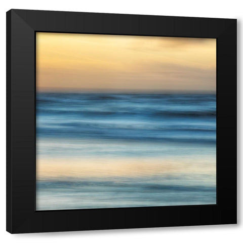 Gold And Blue Black Modern Wood Framed Art Print with Double Matting by Hullot Scalvenzi, Benjamine