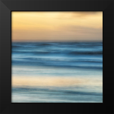 Gold And Blue Black Modern Wood Framed Art Print by Hullot Scalvenzi, Benjamine