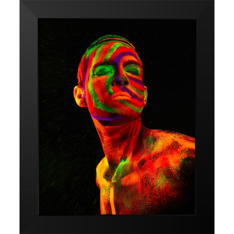 UV Aless Black Modern Wood Framed Art Print by Diaz, Anderson