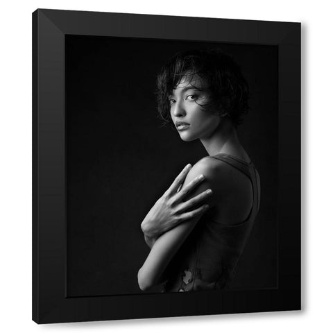 America Black Modern Wood Framed Art Print with Double Matting by Diaz, Anderson