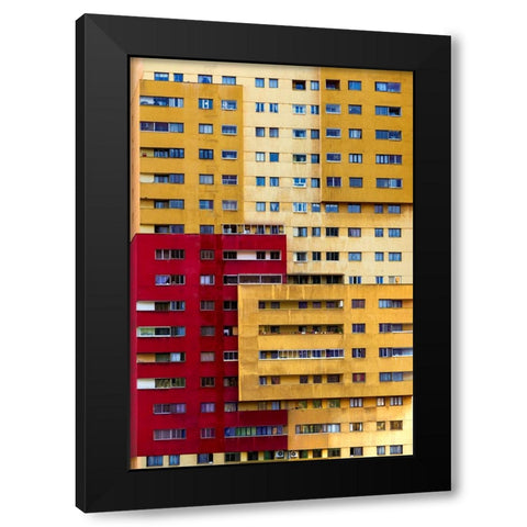 A Building Full Of Life Black Modern Wood Framed Art Print with Double Matting by Mohammad Hossein, Hamid
