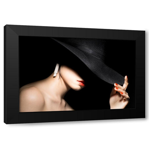 Shadow Black Modern Wood Framed Art Print with Double Matting by Washimi, Masatoshi