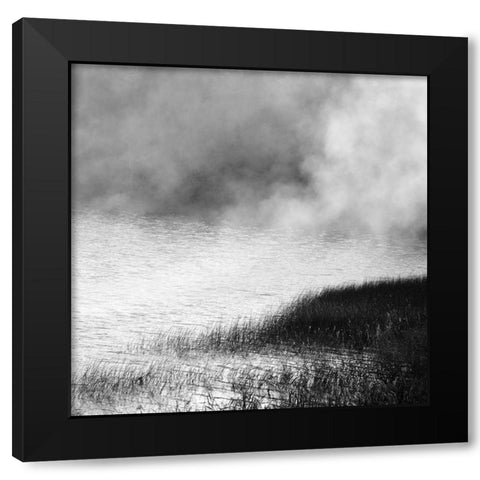 Lake In Fog 2021 Black Modern Wood Framed Art Print by Riis, Poul-Erik